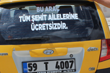 Vicdanlı Taksici, Şehit Ailelerini Unutmadı